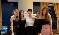 Thủ môn Bùi Tiến Dũng và &apos;hội chị em&apos; showbiz dự sinh nhật của siêu mẫu Xuân Lan