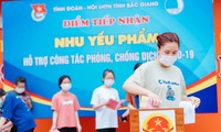 Một điểm bầu cử tại Bắc Giang