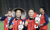 Đội tuyển nữ Việt Nam lập kỷ lục 4 lần liên tiếp đoạt HCV SEA Games (ảnh Hữu Phạm)