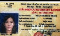 Ảnh chân dung của nghi phạm Phan Thị Thùy Trang trên giấy phép lái xe hạng B2. 