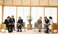Thủ tướng Nguyễn Xuân Phúc và Phu nhân hội kiến Nhà vua Nhật Bản Akihito và Hoàng hậu Michiko. (Ảnh: Thống Nhất/TTXVN)