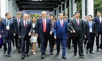 Chủ tịch nướcTrần Đại Quang và lãnh đạo các nước Trung Quốc, Nga, Hoa Kỳ tại Hội nghị Cấp cao APEC 2017. Ảnh: TTXVN