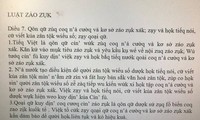  Đoạn văn bản sau khi Tiếng Việt được cải cách theo đề xuất của PGS.TS Bùi Hiền.