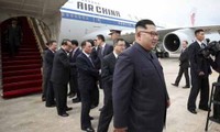 Ông Kim tới Singapore trên chiếc Boeing 747 của hãng hàng không Air China. Ảnh: Wall Street Journal