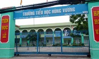 Trường tiểu học Hùng Vương nơi xảy ra lùm xùm 'ép' ký suất ăn cho học sinh.