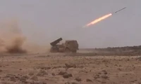 Một hệ thống pháo phản lực BM-21 của phiến quân Syria. Ảnh: Almasdar News.