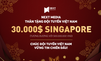 Next Media tặng đội tuyển Việt Nam 500 triệu ngày Giáng sinh 