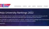 Hai đại học đầu tiên của Việt Nam vào Top 100 châu Á theo Bảng Xếp hạng THE