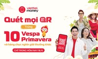 Viettel Money trao thưởng 10 xe Vespa khai hội ‘Ngày không tiền mặt’