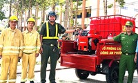Mô hình ‘Tổ xe ba gác chữa cháy lưu động’ đầu tiên tại Bình Dương