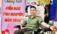 Tuổi trẻ Công an tỉnh Bình Phước hiến máu cứu người dịp Tết 