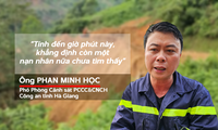 Tìm kiếm nạn nhân cuối cùng bị mất tích trong vụ lở đất vùi lấp xe khách ở Hà Giang 