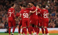 Liverpool ăn mừng chiến thắng trước Union SG ở lượt đi.