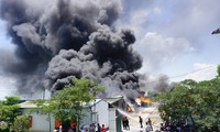 Thanh Hóa: Cháy lớn tại khu công nghiệp Tây Bắc Ga