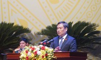 Ông Vũ Đại Thắng, Bí thư Tỉnh ủy Quảng Bình đọc diễn văn khai mạc đại hội