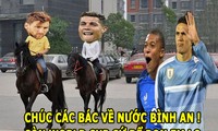 Cavani và Mbappe tiễn Ronaldo cùng Messi về nước.