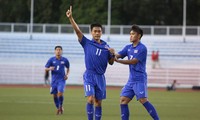 Các cầu thủ U22 Thái Lan ăn mừng bàn thắng. Ảnh: 24h.