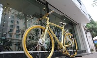 Cận cảnh xe đạp dát vàng &apos;cực độc&apos; giá bạc tỷ của đại gia Hà Nội