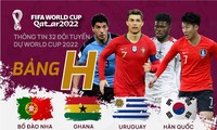 Thông tin 32 đội tuyển dự World Cup 2022: Bảng H và tứ cường tứ châu