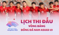 Lịch thi đấu vòng bảng bóng đá nam Asiad 19 cập nhật mới nhất