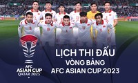 Lịch thi đấu vòng bảng AFC ASIAN CUP 2023