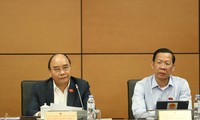 Chủ tịch nước Nguyễn Xuân Phúc phát biểu tại phiên thảo luận về Dự thảo Luật Thanh tra sửa đổi, ảnh: Nhật Minh 