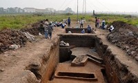 Một góc khai quật khảo cổ học tại Vườn Chuối Ảnh: KTÐT