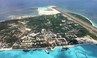 Hình ảnh đảo Phú Lâm thuộc quần đảo Hoàng Sa của Việt Nam bị Trung Quốc chiếm và biến thành một căn cứ quân sự Ảnh: SCMP 