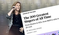 Celine Dion vắng mặt trong danh sách 200 ca sĩ vĩ đại nhất mọi thời đại của Rolling Stone