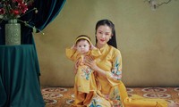 Gần đến Tết, loạt ảnh áo dài của Salim và con gái Pam Yêu Ơi lại gây sốt
