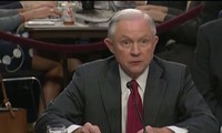 Bộ trưởng Tư pháp Mỹ Jeff Sessions tại phiên điều trần trước Ủy ban tình báo Thượng viện ngày 13/6. Ảnh:AP