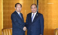 Thủ tướng Nguyễn Xuân Phúc đã tiếp Tổng thư ký Đảng Dân chủ Tự do Nhật Bản, Chủ tịch Liên minh nghị sỹ hữu nghị Nhật-Việt Toshihiro Nikai. Ảnh:VGP