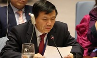 Đại sứ Đặng Đình Quý phát biểu tại phiên thảo luận tại LHQ. Ảnh: BNGVN