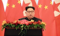 Chủ tịch Triều Tiên Kim Jong-un phát biểu tại một cuộc họp đảng ở thủ đô Bình Nhưỡng. Ảnh: Getty Images