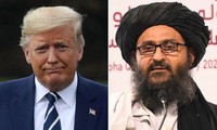 Lần đầu tiên ông Trump điện đàm với lãnh đạo Taliban. Ảnh: New York Times