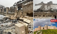 Lâu đài 2.000 năm tuổi từ thời La Mã bị tàn phá nặng nề do động đất ở Thổ Nhĩ Kỳ 
