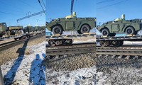 Rò rỉ hình ảnh xe trinh sát BRDM-2MS hiện đại hóa của Nga đang hướng về Ukraine 