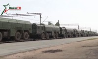 Đoàn tàu chở hệ thống tên lửa Iskander-M của Nga đã đến Belarus 