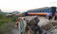Sau hàng loạt tai nạn tàu hỏa, cục trưởng đường sắt nhận khiển trách. Ảnh vụ tai nạn tại Tĩnh Gia, Thanh Hóa.