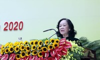 Bà Trương Thị Mai dự và phát biểu tại Đại hội Đảng bộ tỉnh Quảng Nam.