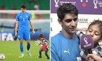 Con trai nhỏ của thủ môn Morocco bỗng trở thành “ngôi sao” vì tưởng nhầm micro là kem