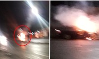 Một người gọi số khẩn cấp khi nhìn thấy xe taxi bị cháy, quá bất ngờ khi biết ai ở trong xe