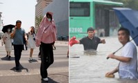 Thời tiết cực đoan ở Trung Quốc: Cùng lúc mà nơi nắng nóng kỷ lục, nơi mưa ngập lụt