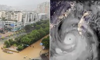 Hình ảnh vệ tinh cho thấy bão Doksuri tăng cường độ dữ dội thế nào khi tiến vào Trung Quốc