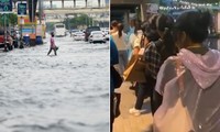 Video người dân Bangkok xếp hàng dài chờ taxi khi mưa to: Hơn cả mua iPhone 15