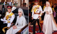 Vương miện của cô dâu vừa kết hôn với Hoàng tử Brunei thể hiện điều đặc biệt gì?
