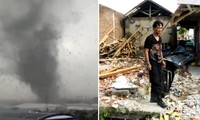 Video lốc xoáy khổng lồ lần đầu tiên xảy ra ở Indonesia, hình ảnh được cả vệ tinh ghi lại