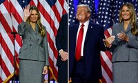 Ý nghĩa bộ trang phục của bà Melania khi ông Donald Trump tuyên bố chiến thắng