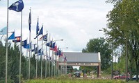 Cổng chính của căn cứ không quân Grand Fork