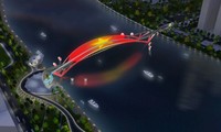 Ngắm thiết kế cầu đi bộ hình lá dừa nước trên sông Sài Gòn